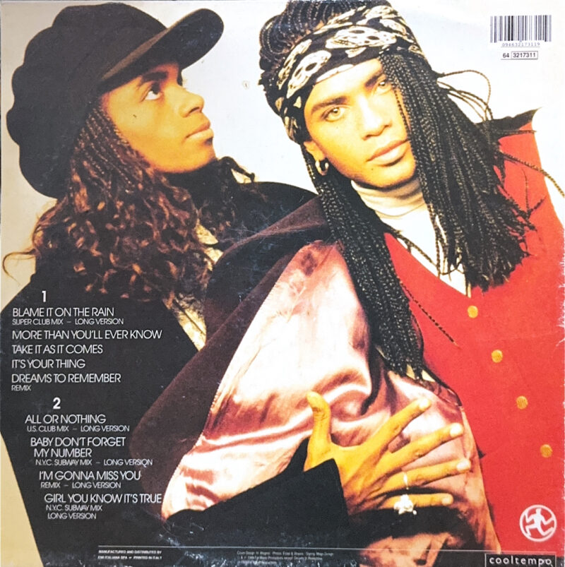Milli Vanilli – All Or Nothing (The U.S. Remix Album) (Ed. 1989 EU) - Imagen 2